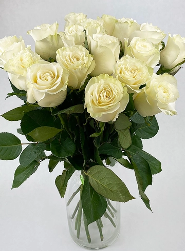 Букет 17 белых роз «Белоснежка» от интернет-магазина цветов в 