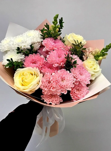 Букет с пионовидной розой «Нежность» от интернет-магазина цветов в 