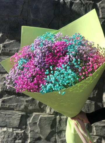 Монобукет цветных гипсофил от интернет-магазина цветов в 